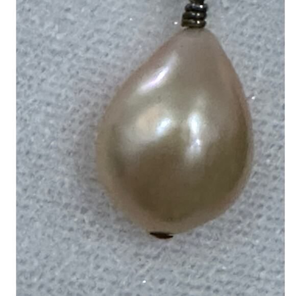 💜Silver and freshwater pearl lotus necklace 2 for $20 - Picture 6 of 11